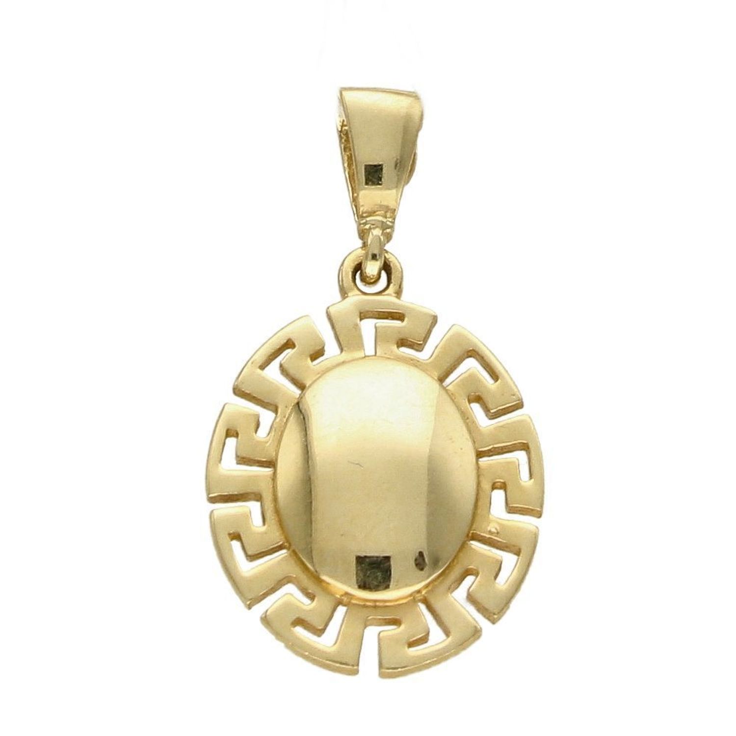 Złota zawieszka 585 kółko z motywem greckim ZA 4677A.jpg